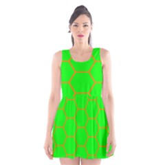 Bee Hive Texture Scoop Neck Skater Dress by Amaryn4rt