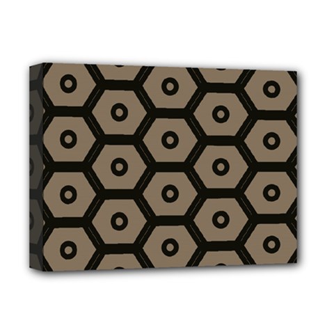 Black Bee Hive Texture Deluxe Canvas 16  X 12  