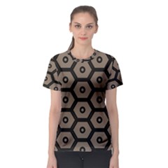 Black Bee Hive Texture Women s Sport Mesh Tee