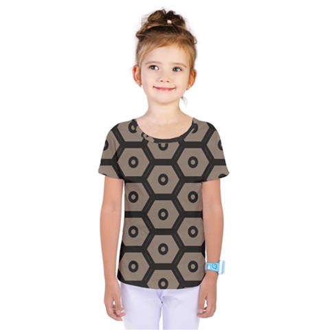 Black Bee Hive Texture Kids  One Piece Tee by Amaryn4rt