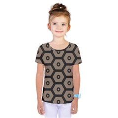 Black Bee Hive Texture Kids  One Piece Tee