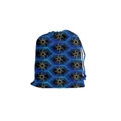 Blue Bee Hive Drawstring Pouches (small) 