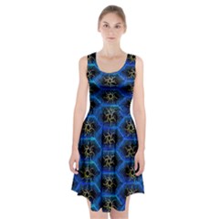 Blue Bee Hive Racerback Midi Dress