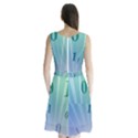 Blue Binary Background Binary World Binary Flow Hand Sleeveless Chiffon Waist Tie Dress View2