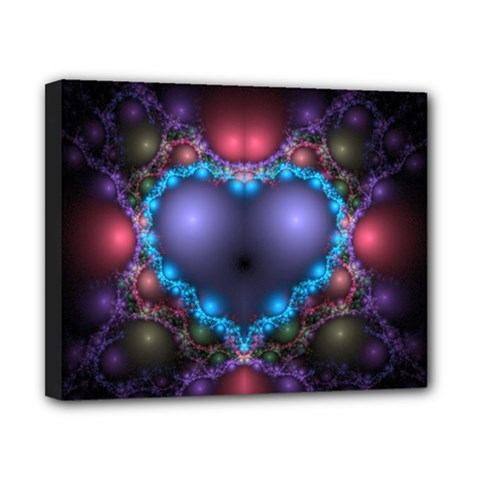 Blue Heart Canvas 10  X 8 