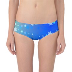 Blue Hot Pattern Blue Star Background Classic Bikini Bottoms