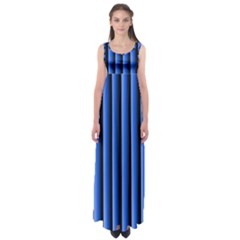 Blue Lines Background Empire Waist Maxi Dress