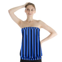 Blue Lines Background Strapless Top