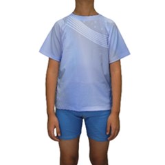 Blue Star Background Kids  Short Sleeve Swimwear by Amaryn4rt