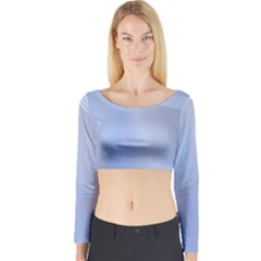 Blue Star Background Long Sleeve Crop Top