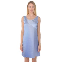 Blue Star Background Sleeveless Satin Nightdress