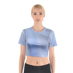 Blue Star Background Cotton Crop Top