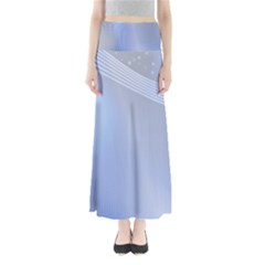 Blue Star Background Maxi Skirts