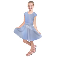 Blue Star Background Kids  Short Sleeve Dress