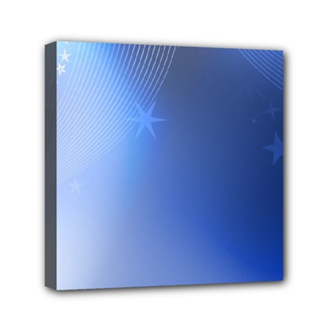 Blue Star Background Mini Canvas 6  X 6  by Amaryn4rt