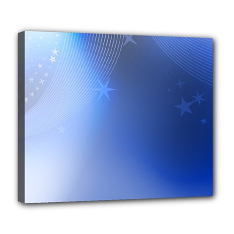 Blue Star Background Deluxe Canvas 24  X 20   by Amaryn4rt