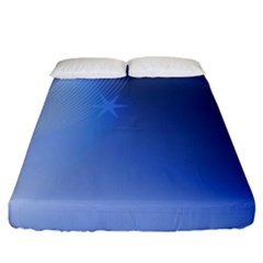 Blue Star Background Fitted Sheet (california King Size)