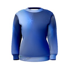 Blue Star Background Women s Sweatshirt