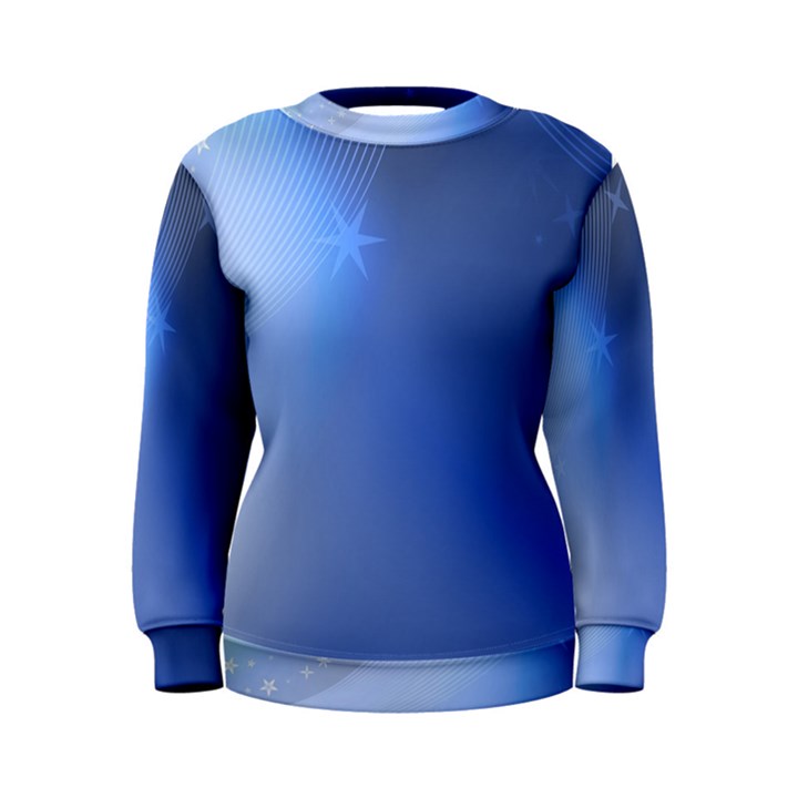 Blue Star Background Women s Sweatshirt