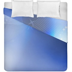 Blue Star Background Duvet Cover Double Side (king Size)