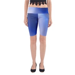 Blue Star Background Yoga Cropped Leggings by Amaryn4rt