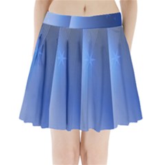 Blue Star Background Pleated Mini Skirt by Amaryn4rt