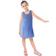 Blue Star Background Kids  Sleeveless Dress