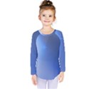 Blue Star Background Kids  Long Sleeve Tee View1