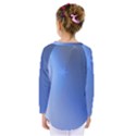 Blue Star Background Kids  Long Sleeve Tee View2