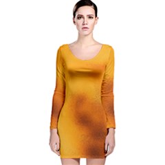 Blurred Glass Effect Long Sleeve Velvet Bodycon Dress