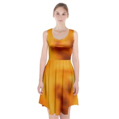 Blurred Glass Effect Racerback Midi Dress