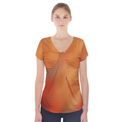 Bright Tech Background Short Sleeve Front Detail Top