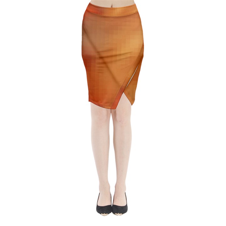 Bright Tech Background Midi Wrap Pencil Skirt