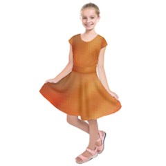 Bright Tech Background Kids  Short Sleeve Dress