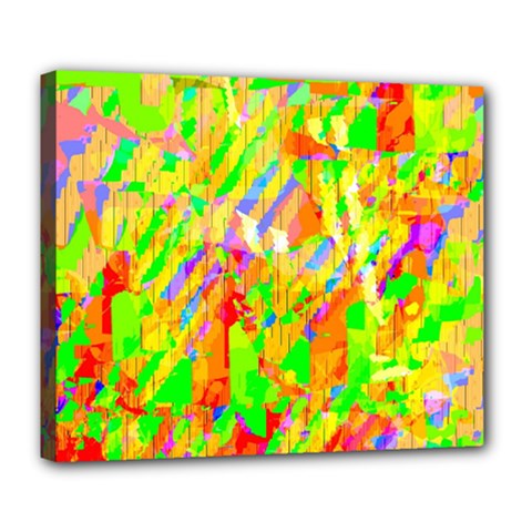 Cheerful Phantasmagoric Pattern Deluxe Canvas 24  X 20  