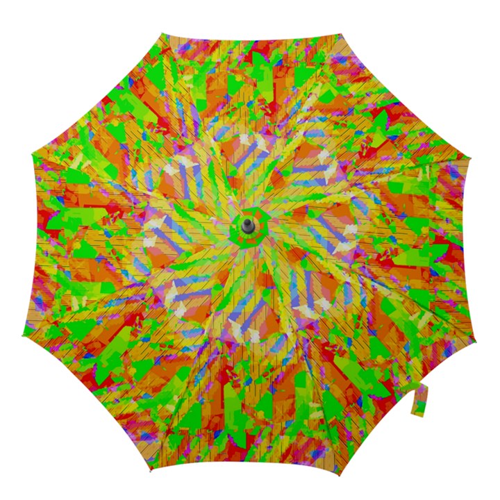 Cheerful Phantasmagoric Pattern Hook Handle Umbrellas (Medium)