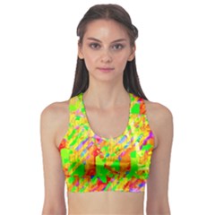 Cheerful Phantasmagoric Pattern Sports Bra