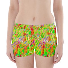 Cheerful Phantasmagoric Pattern Boyleg Bikini Wrap Bottoms