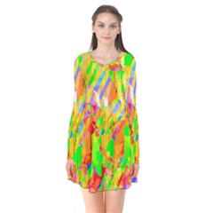 Cheerful Phantasmagoric Pattern Flare Dress