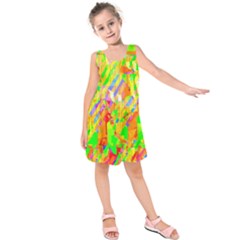 Cheerful Phantasmagoric Pattern Kids  Sleeveless Dress by Amaryn4rt