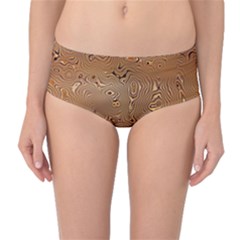 Circuit Board Mid-waist Bikini Bottoms