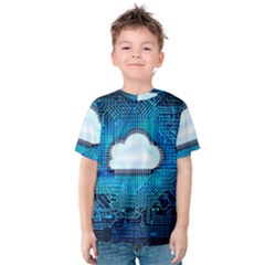 Circuit Computer Chip Cloud Security Kids  Cotton Tee