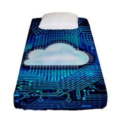 Circuit Computer Chip Cloud Security Fitted Sheet (single Size)