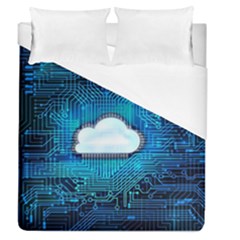 Circuit Computer Chip Cloud Security Duvet Cover (queen Size)