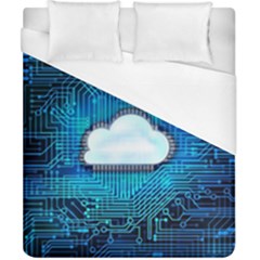 Circuit Computer Chip Cloud Security Duvet Cover (california King Size) by Amaryn4rt