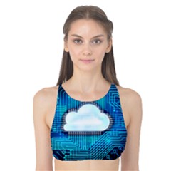 Circuit Computer Chip Cloud Security Tank Bikini Top by Amaryn4rt