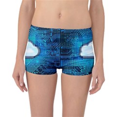 Circuit Computer Chip Cloud Security Reversible Bikini Bottoms by Amaryn4rt