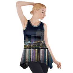 Cleveland Building City By Night Side Drop Tank Tunic by Amaryn4rt