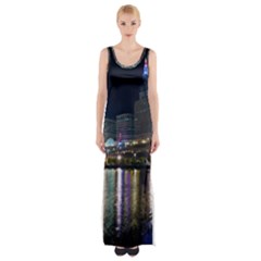 Cleveland Building City By Night Maxi Thigh Split Dress