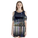 Cleveland Building City By Night Shoulder Cutout Velvet  One Piece View1